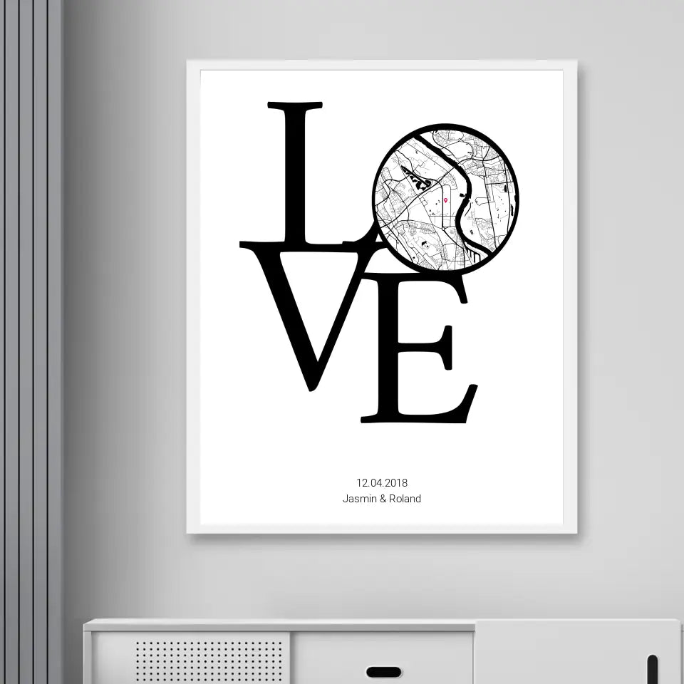 LOVE Poster Karte - Personalisiert mit Namen copy