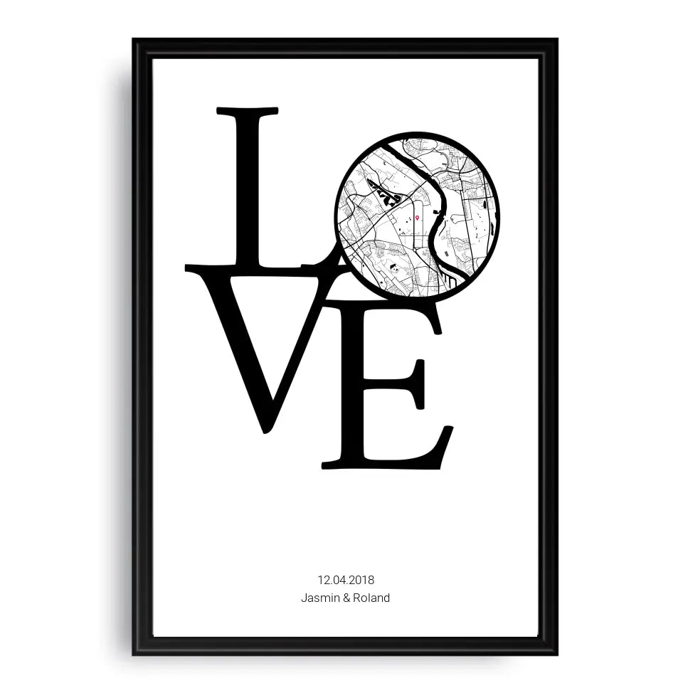 LOVE Poster Karte - Personalisiert mit Namen copy