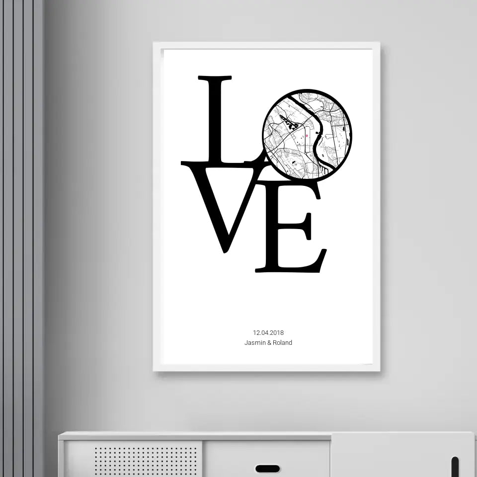 LOVE Poster Karte - Personalisiert mit Namen copy