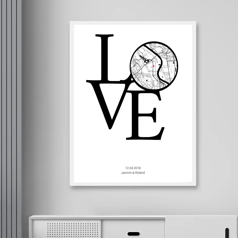 LOVE Poster Karte - Personalisiert mit Namen copy