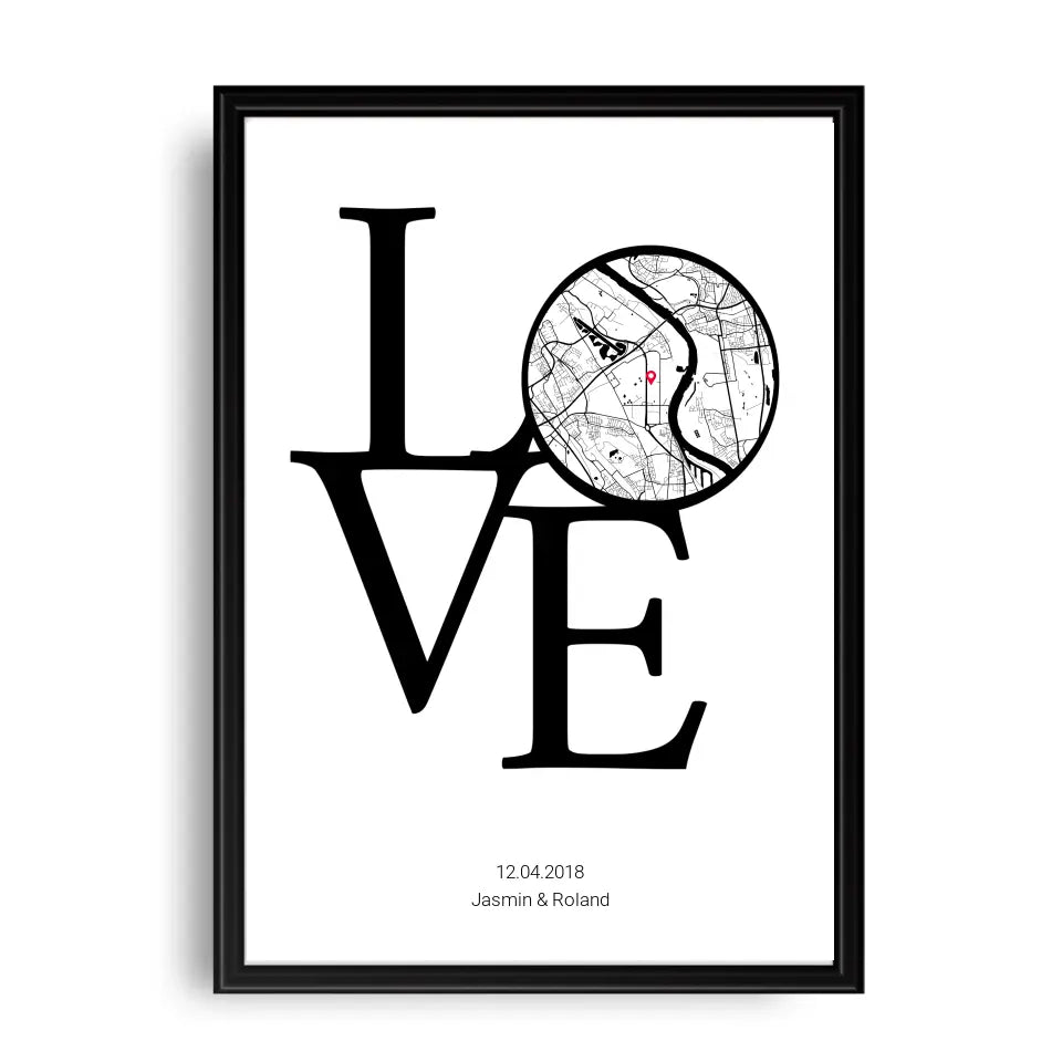 LOVE Poster Karte - Personalisiert mit Namen copy