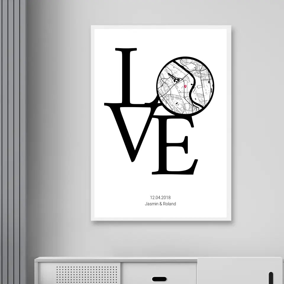 LOVE Poster Karte - Personalisiert mit Namen copy