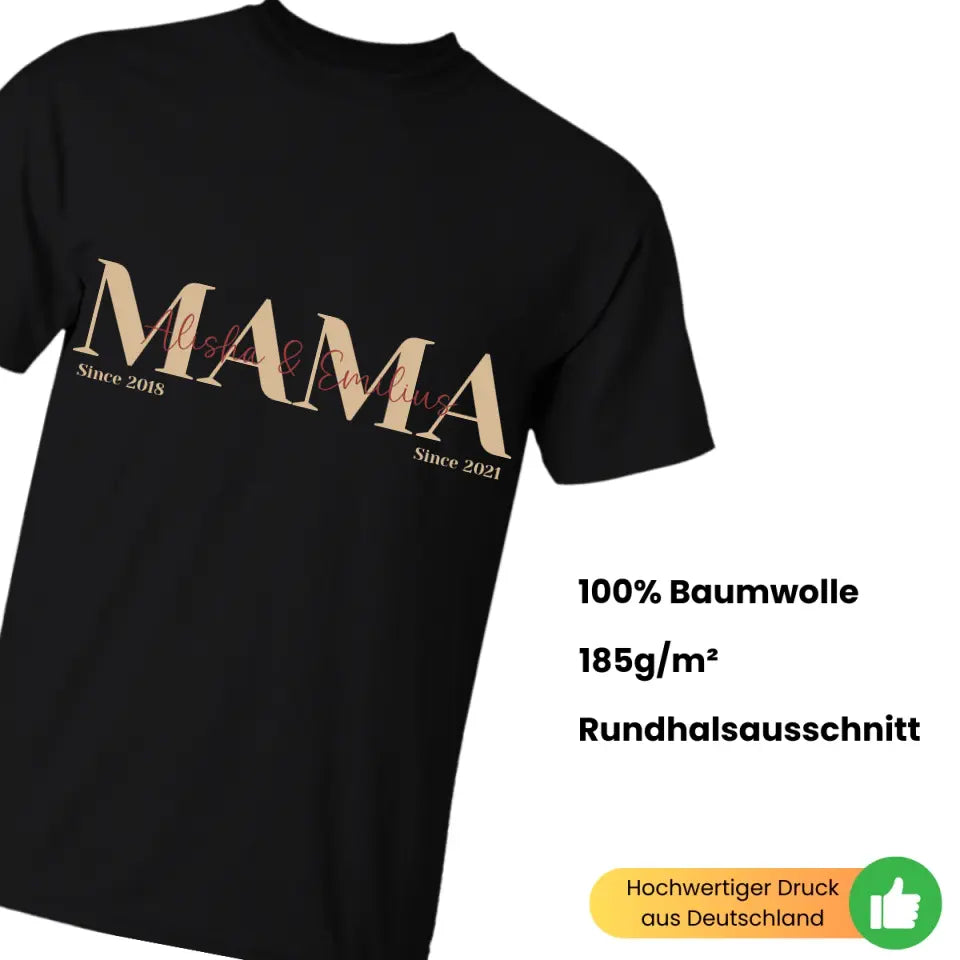 Mama T-Shirt - Personalisiert mit Namen