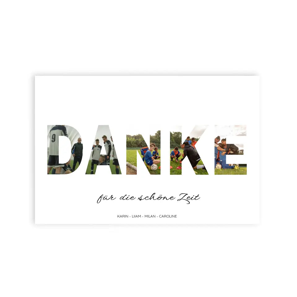 Danke Wort Poster - Personalisiert mit Foto