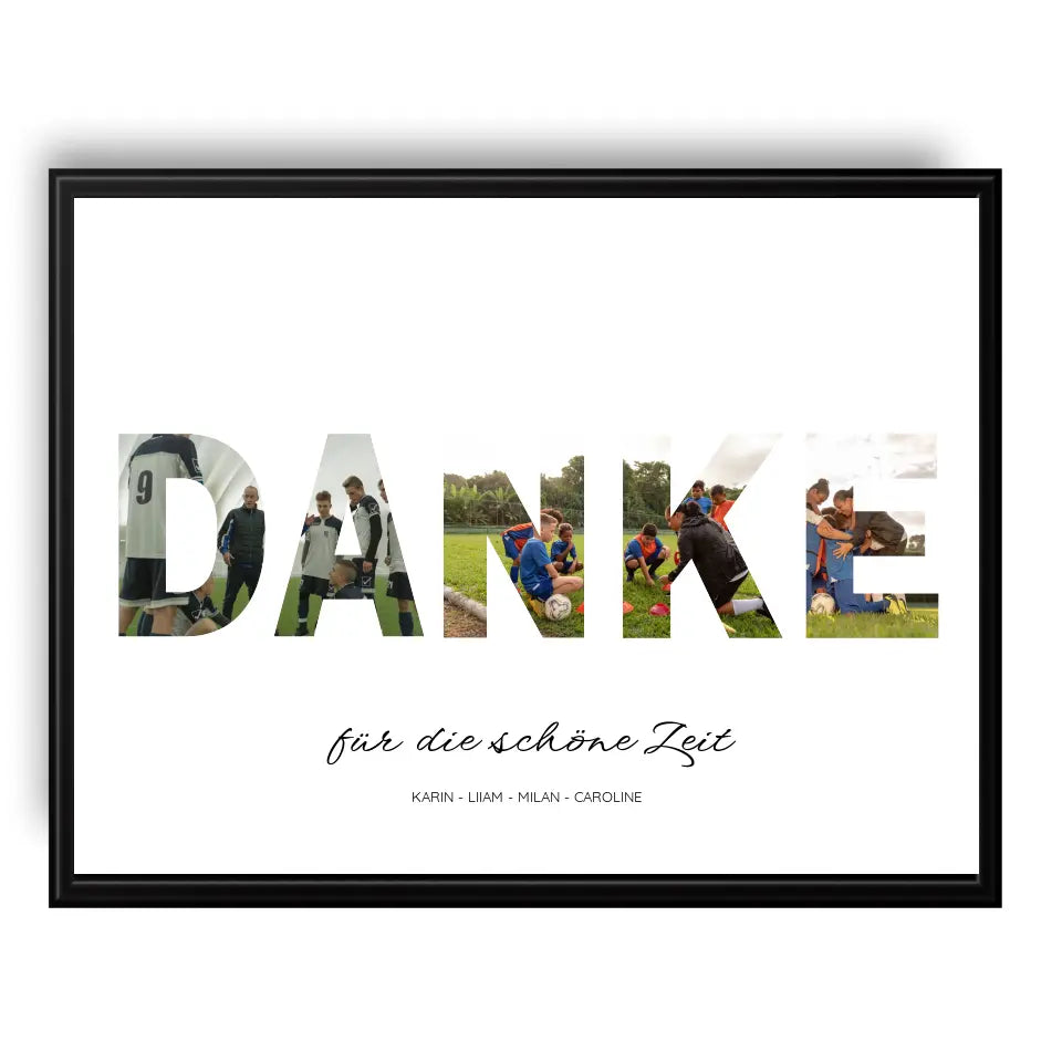 Danke Wort Poster - Personalisiert mit Foto