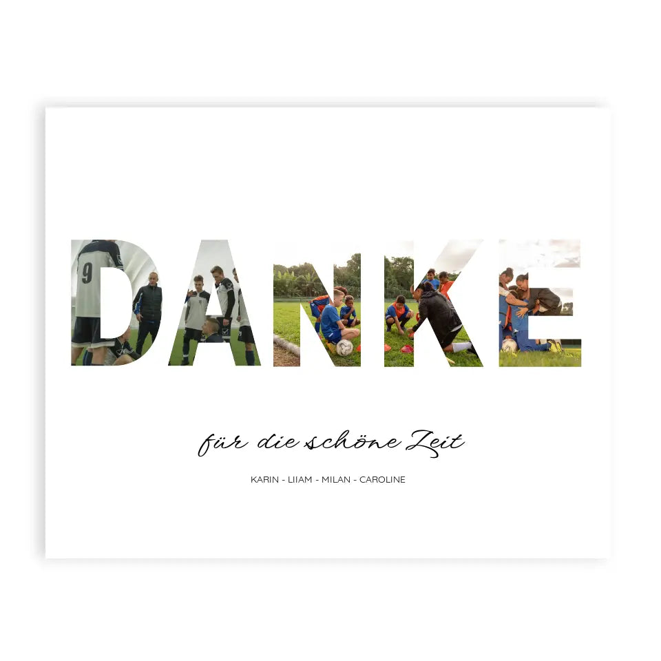 Danke Wort Poster - Personalisiert mit Foto