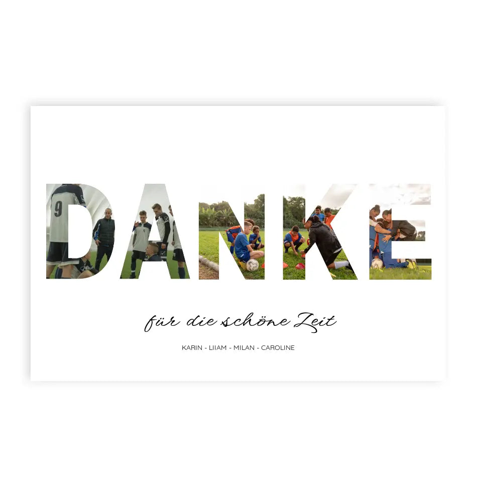 Danke Wort Poster - Personalisiert mit Foto