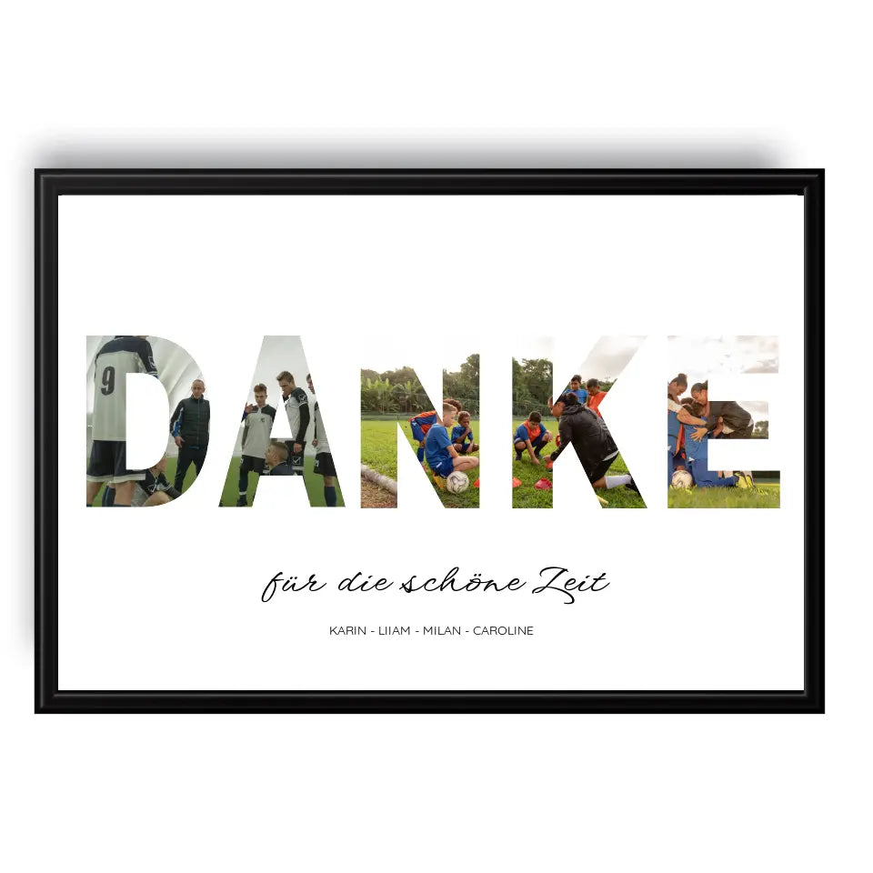 Danke Wort Poster - Personalisiert mit Foto