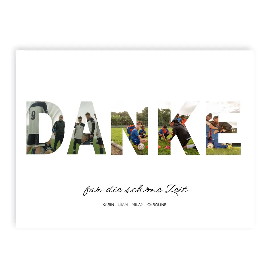 Danke Wort Poster - Personalisiert mit Foto