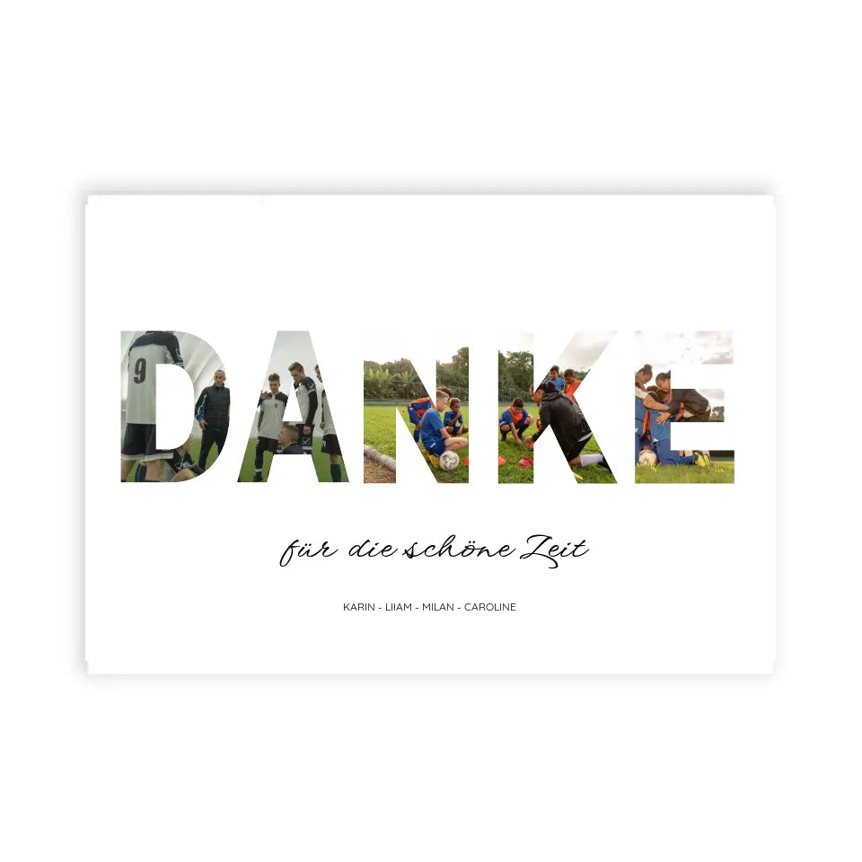 Danke Wort Poster - Personalisiert mit Foto