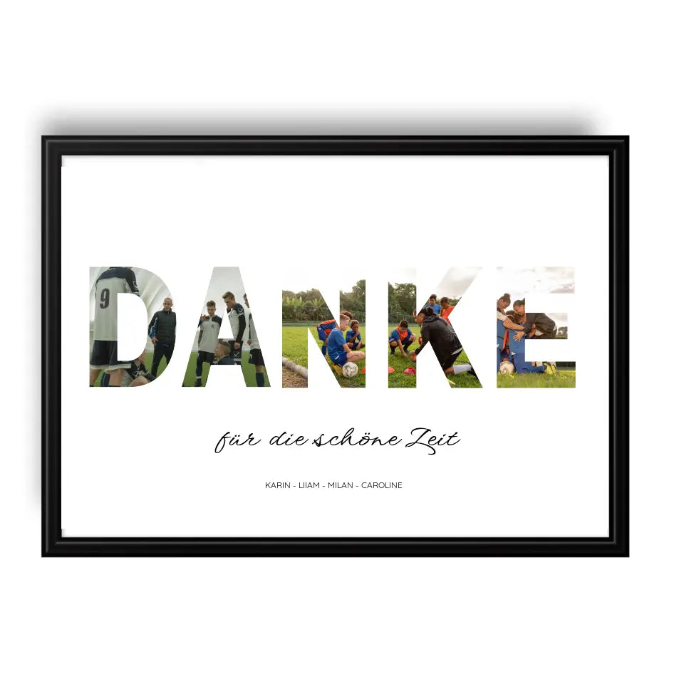 Danke Wort Poster - Personalisiert mit Foto