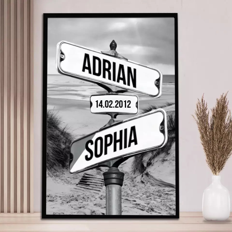 NY Vintage Straßenschild - Personalisierbares Poster