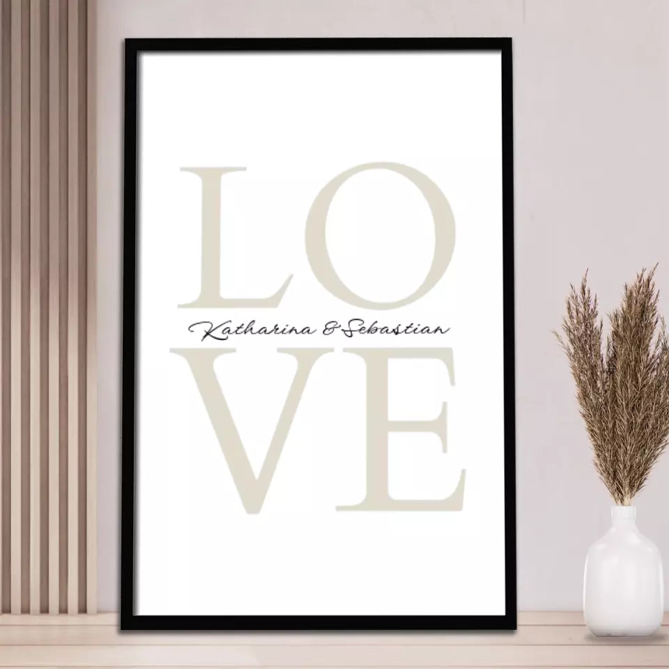 LOVE Poster - Personalisierbar mit Namen