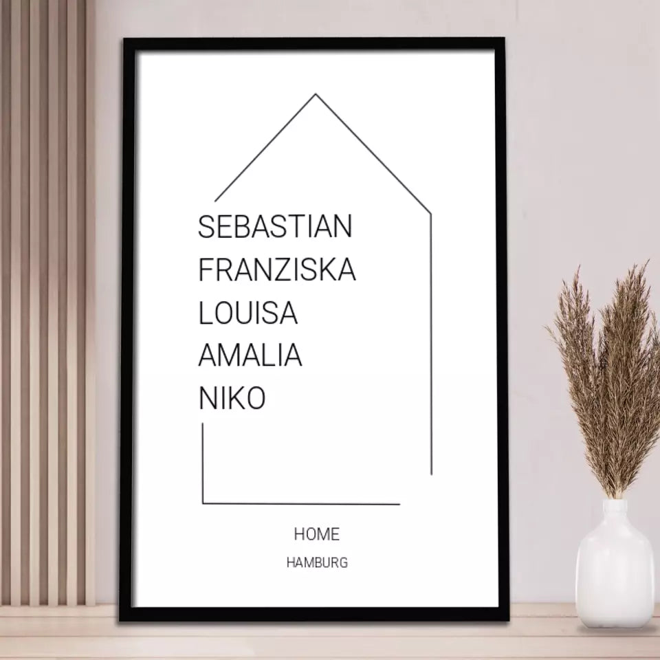 Namen im Haus - Personalisierbares Poster