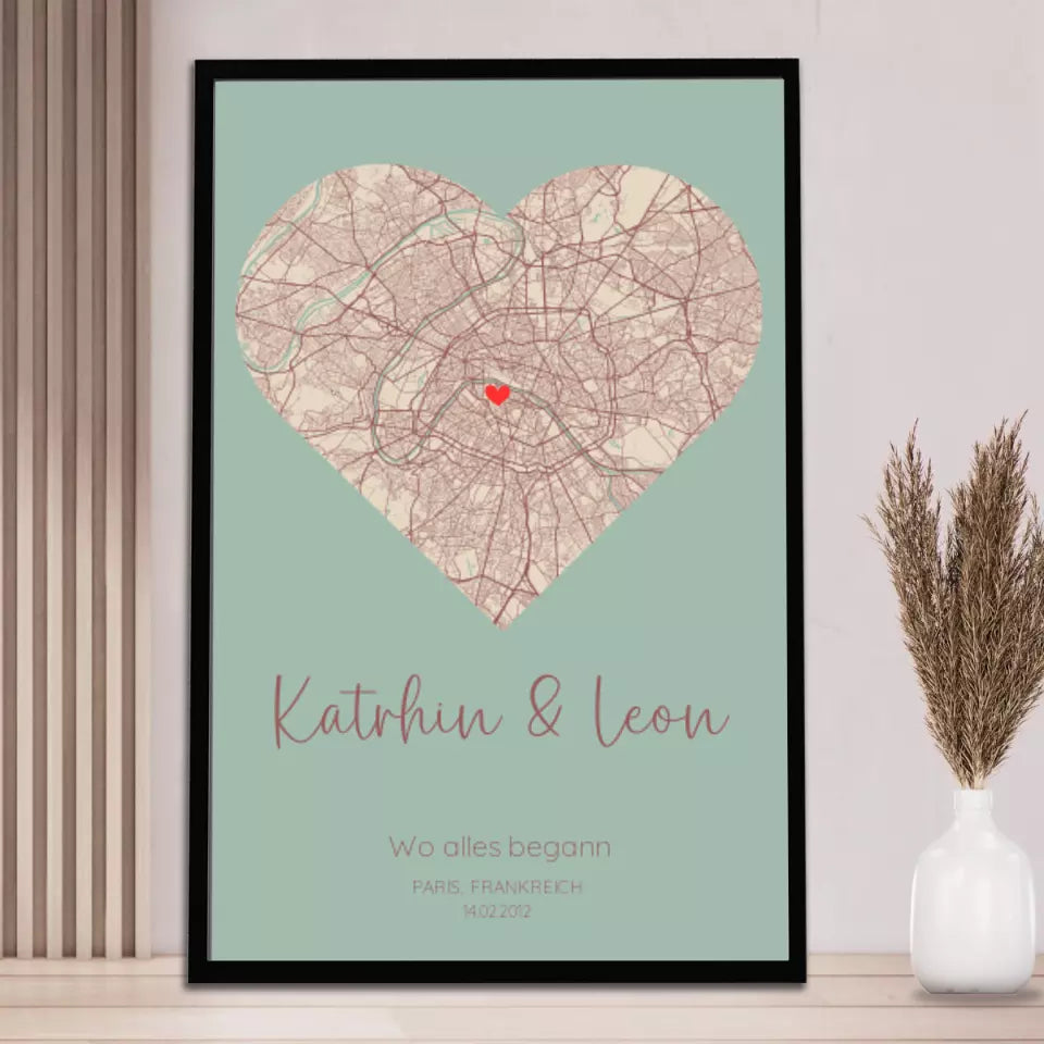 Wo alles begann Vintage - Personalisiertes Poster