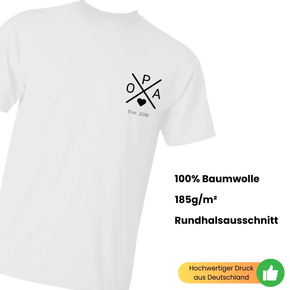 Opa T-Shirt - Personalisiert mit bis 5 Namen