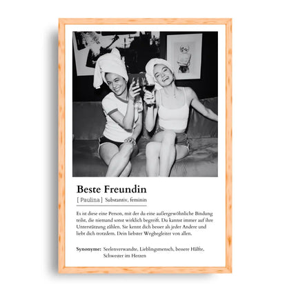 Freundin Poster - Personalisierbar mit Foto