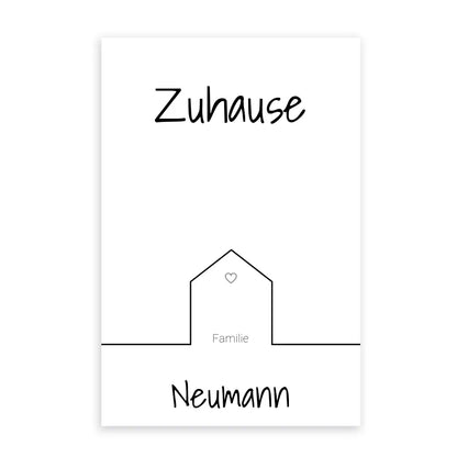 Zuhause Familie - Personalisierbares Poster