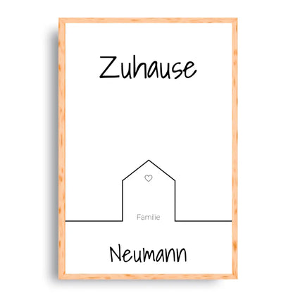 Zuhause Familie - Personalisierbares Poster