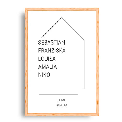 Namen im Haus - Personalisierbares Poster