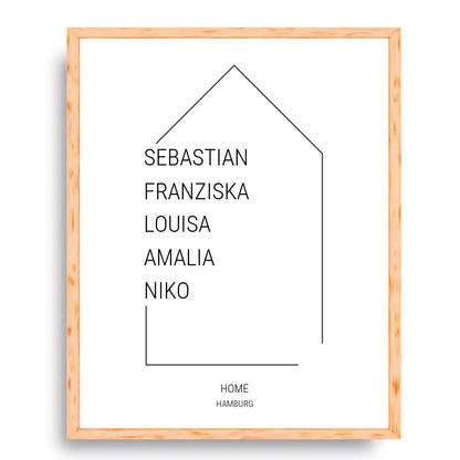 Namen im Haus - Personalisierbares Poster