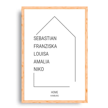 Namen im Haus - Personalisierbares Poster
