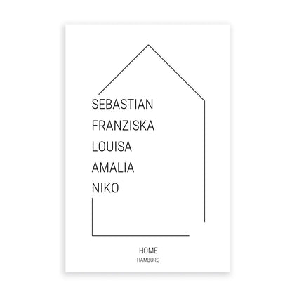 Namen im Haus - Personalisierbares Poster
