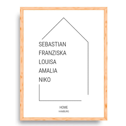 Namen im Haus - Personalisierbares Poster