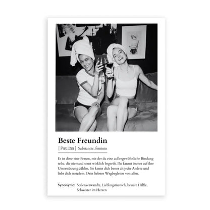 Freundin Poster - Personalisierbar mit Foto