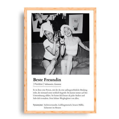 Freundin Poster - Personalisierbar mit Foto