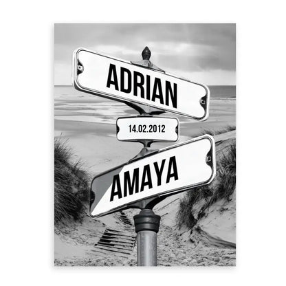 NY Vintage Straßenschild - Personalisierbares Poster
