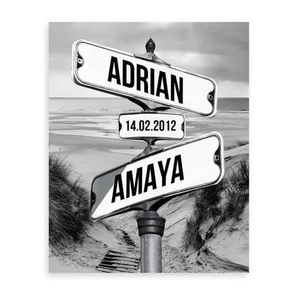 NY Vintage Straßenschild - Personalisierbares Poster
