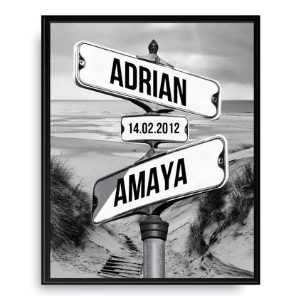 NY Vintage Straßenschild - Personalisierbares Poster