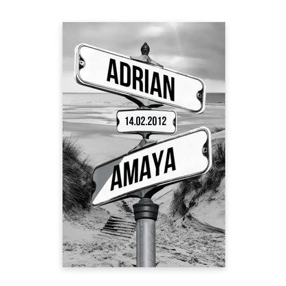 NY Vintage Straßenschild - Personalisierbares Poster