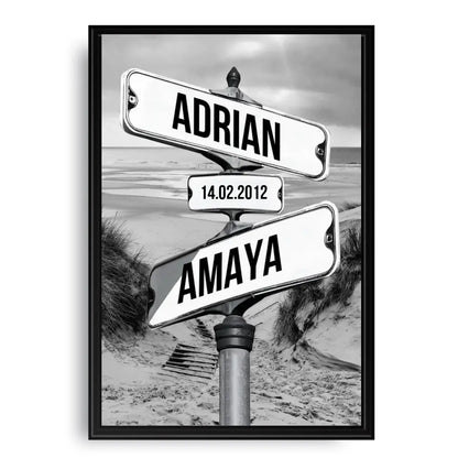 NY Vintage Straßenschild - Personalisierbares Poster