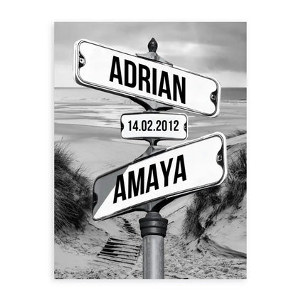 NY Vintage Straßenschild - Personalisierbares Poster