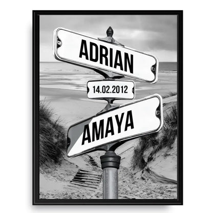 NY Vintage Straßenschild - Personalisierbares Poster