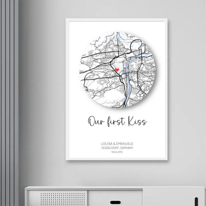 Wo alles begann Poster mit Schatten - Personalisierbar