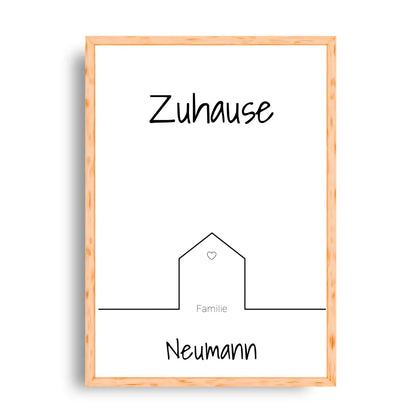 Zuhause Familie - Personalisierbares Poster