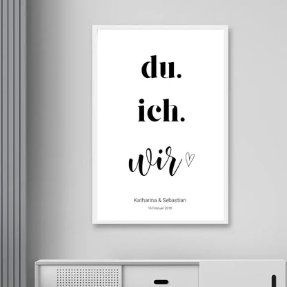 Du, ich, wir  - Personalisierte Poster