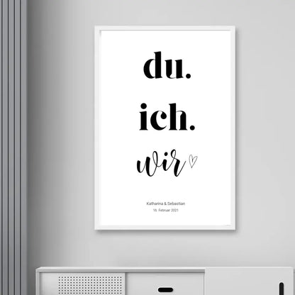 Du, ich, wir  - Personalisierte Poster