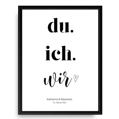 Du, ich, wir  - Personalisierte Poster