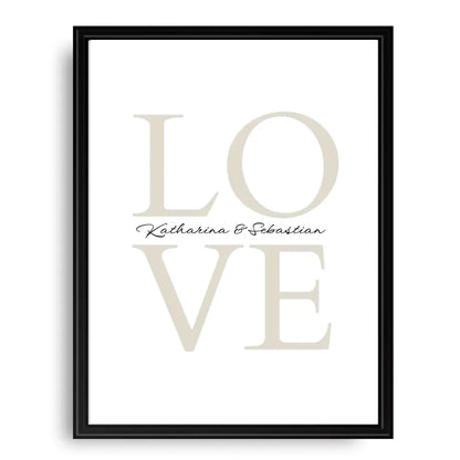LOVE Poster - Personalisierbar mit Namen