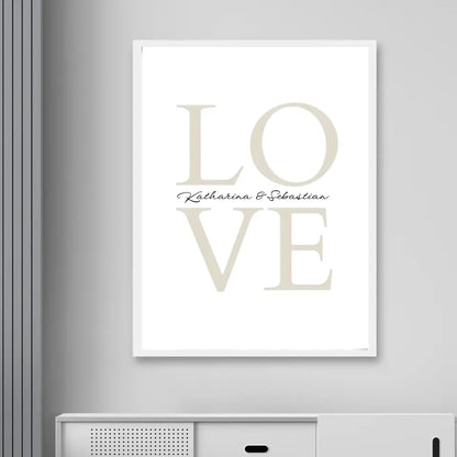LOVE Poster - Personalisierbar mit Namen
