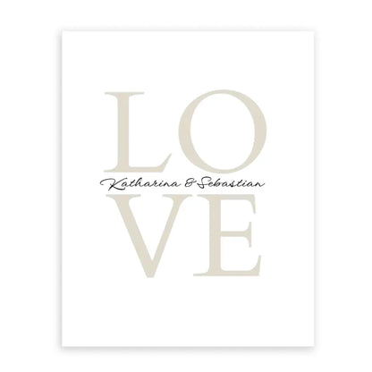 LOVE Poster - Personalisierbar mit Namen