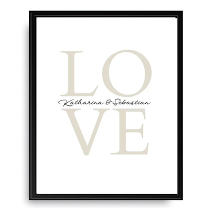 LOVE Poster - Personalisierbar mit Namen