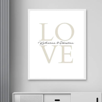 LOVE Poster - Personalisierbar mit Namen