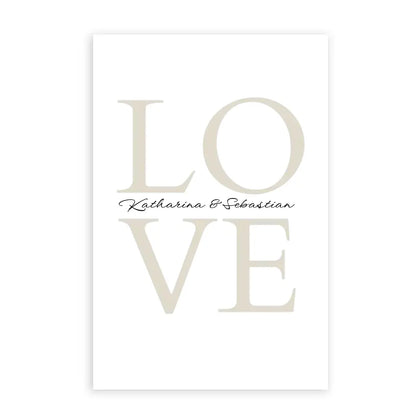 LOVE Poster - Personalisierbar mit Namen