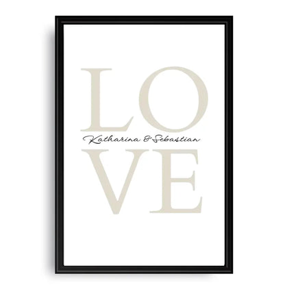 LOVE Poster - Personalisierbar mit Namen