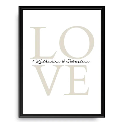 LOVE Poster - Personalisierbar mit Namen